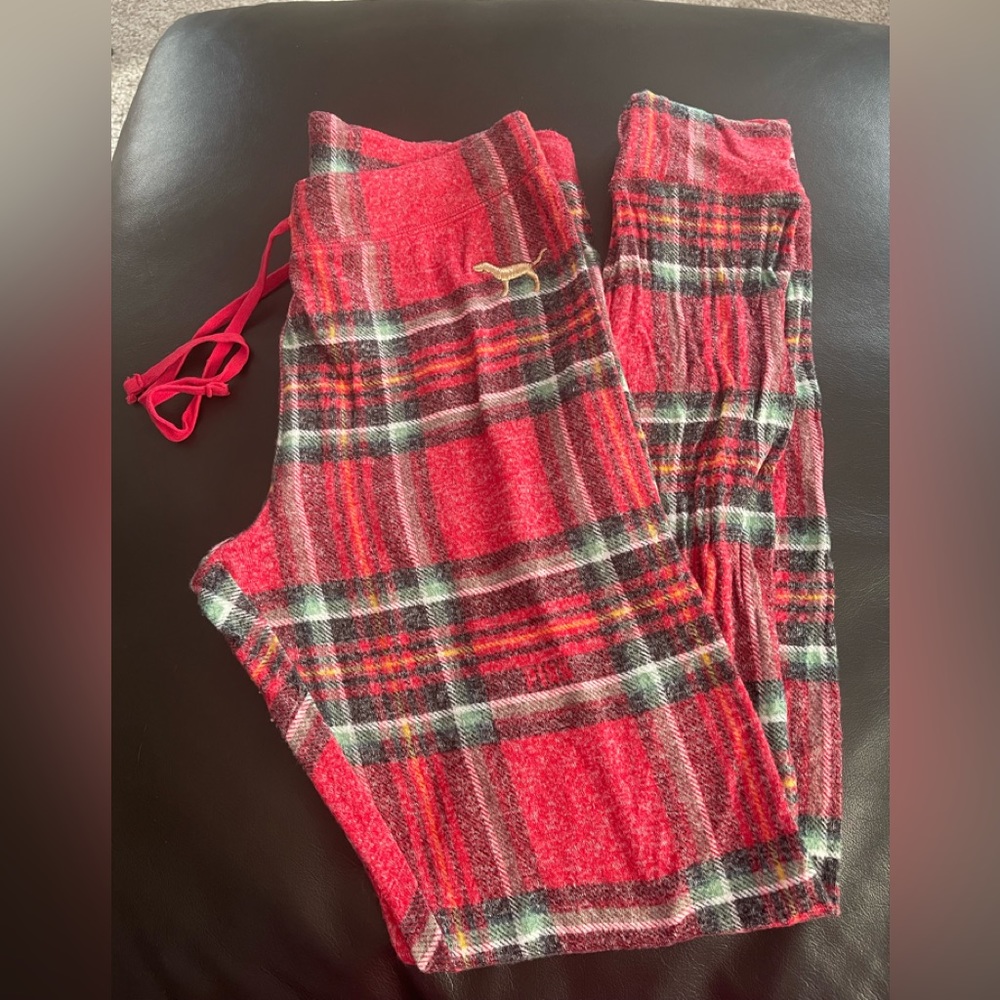 PINK Victoria's Secret Red Plaid Pajama Pants